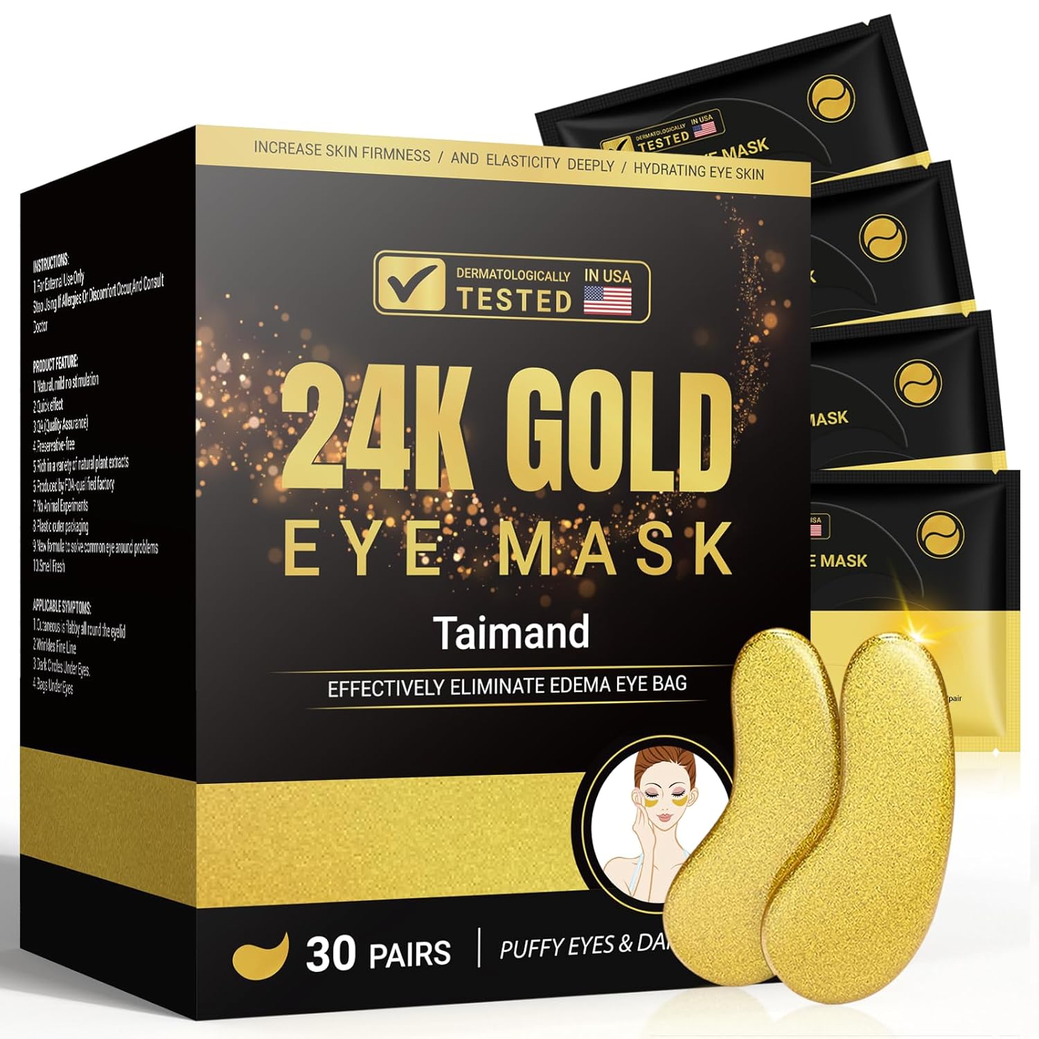 Radiant Glow Gold Eye Masks