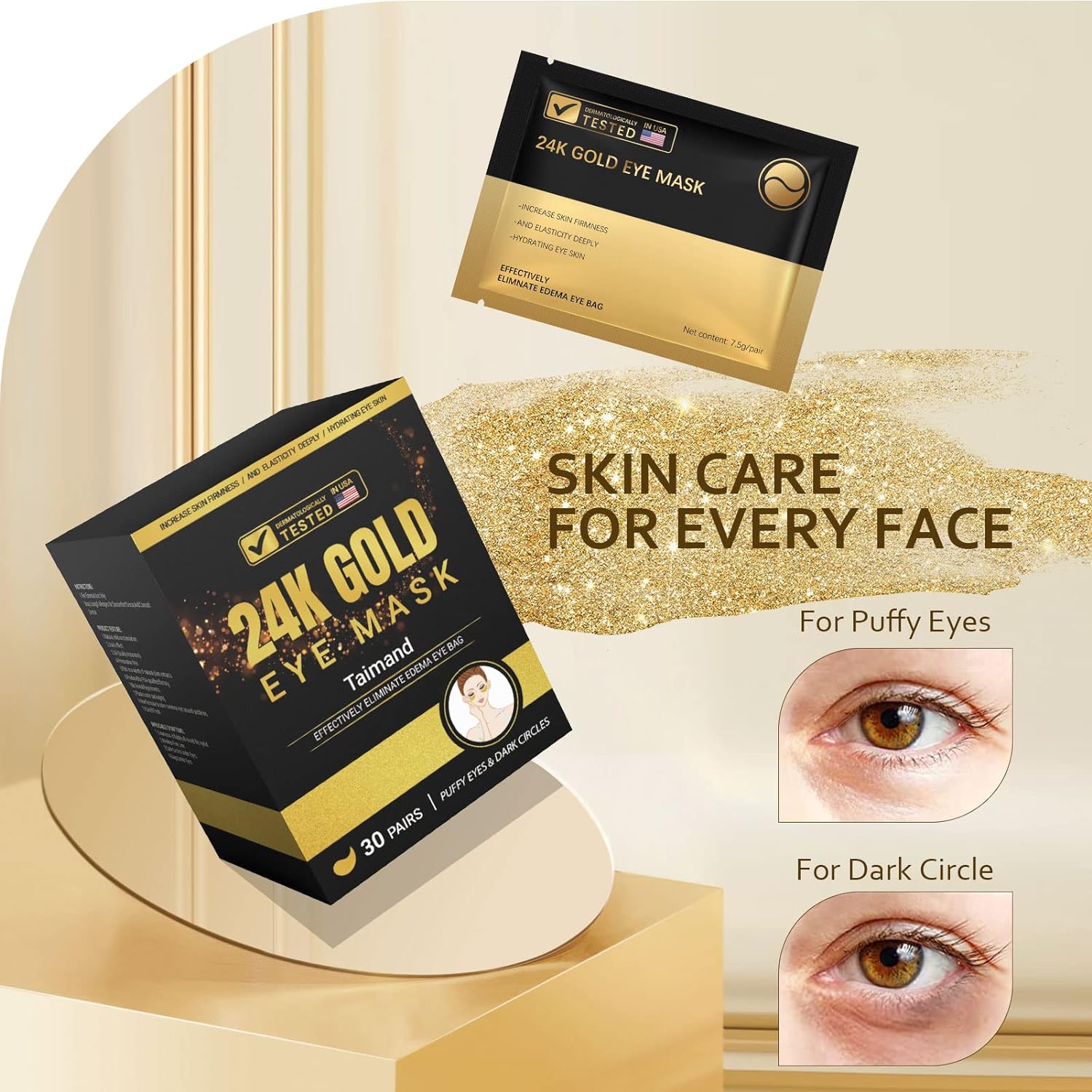 Radiant Glow Gold Eye Masks